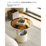 おしゃれなセンターテーブル - 強化ガラス天板&スタイリッシュオレンジベースのサイドテーブル fxmj-3056