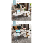 モダンデザイン センターテーブル セラミックアクリル製 スタイリッシュな収納付き クリエイティブなインテリアに最適 fxxrj-3159