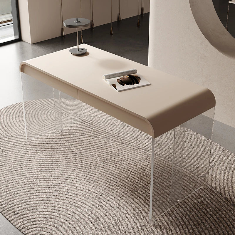 アクリルと無垢パイン材の洗練されたデザインテーブル - モダンなリビングやオフィスに最適! fyd-5169