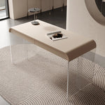 アクリルと無垢パイン材の洗練されたデザインテーブル - モダンなリビングやオフィスに最適! fyd-5169