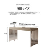 アクリルと無垢パイン材の洗練されたデザインテーブル - モダンなリビングやオフィスに最適! fyd-5169