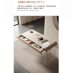 アクリルと無垢パイン材の洗練されたデザインテーブル - モダンなリビングやオフィスに最適! fyd-5169