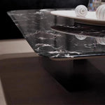 大理石とステンレスの美しいセンターテーブル - モダンな浮遊感を演出! fyeyj-5212