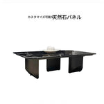 大理石とステンレスの美しいセンターテーブル - モダンな浮遊感を演出! fyeyj-5212