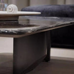 大理石とステンレスの美しいセンターテーブル - モダンな浮遊感を演出! fyeyj-5212