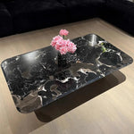 大理石とステンレスの美しいセンターテーブル - モダンな浮遊感を演出! fyeyj-5212