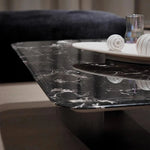 大理石とステンレスの美しいセンターテーブル - モダンな浮遊感を演出! fyeyj-5212