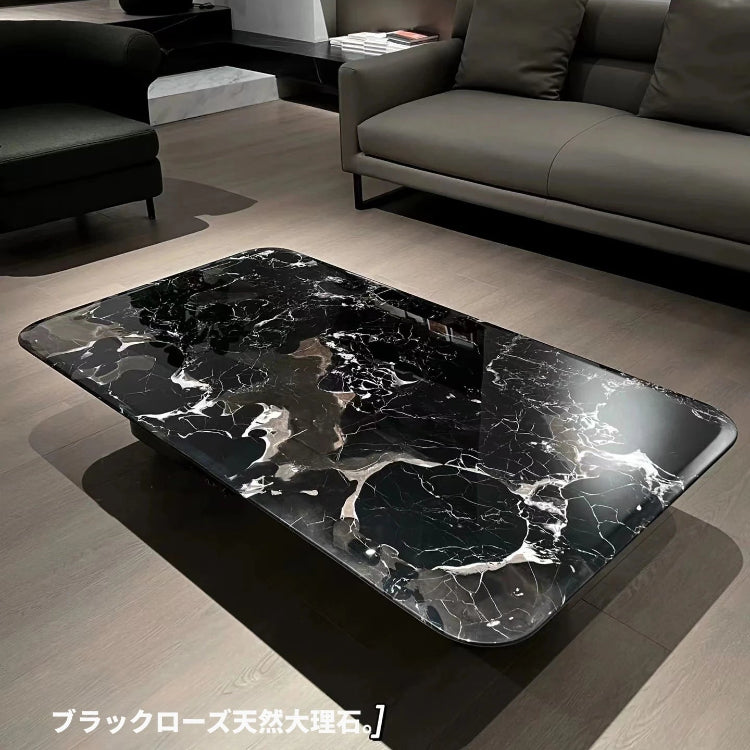 大理石とステンレスの美しいセンターテーブル - モダンな浮遊感を演出! fyeyj-5212