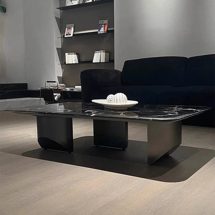 大理石とステンレスの美しいセンターテーブル - モダンな浮遊感を演出! fyeyj-5212