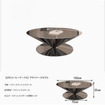 モダンステンレスGFRPセンターテーブル|洗練されたデザインで魅力的なリビング空間を演出 fyeyj-5213