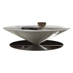 モダンステンレスGFRPセンターテーブル|洗練されたデザインで魅力的なリビング空間を演出 fyeyj-5213