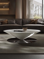 モダンステンレスGFRPセンターテーブル|洗練されたデザインで魅力的なリビング空間を演出 fyeyj-5213