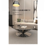 モダンステンレスGFRPセンターテーブル|洗練されたデザインで魅力的なリビング空間を演出 fyeyj-5213
