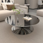 モダンステンレスGFRPセンターテーブル|洗練されたデザインで魅力的なリビング空間を演出 fyeyj-5213