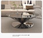 モダンステンレスGFRPセンターテーブル|洗練されたデザインで魅力的なリビング空間を演出 fyeyj-5213