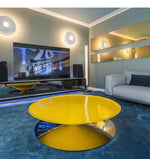 モダンステンレスGFRPセンターテーブル|洗練されたデザインで魅力的なリビング空間を演出 fyeyj-5213