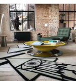 モダンステンレスGFRPセンターテーブル|洗練されたデザインで魅力的なリビング空間を演出 fyeyj-5213