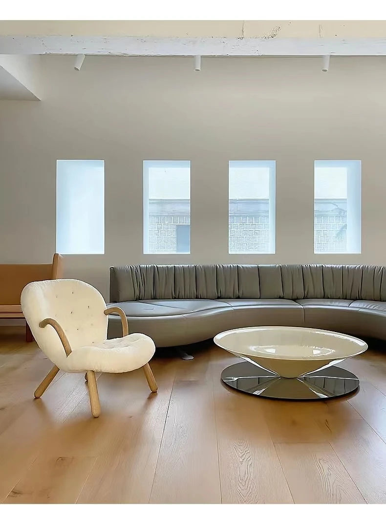 モダンステンレスGFRPセンターテーブル|洗練されたデザインで魅力的なリビング空間を演出 fyeyj-5213