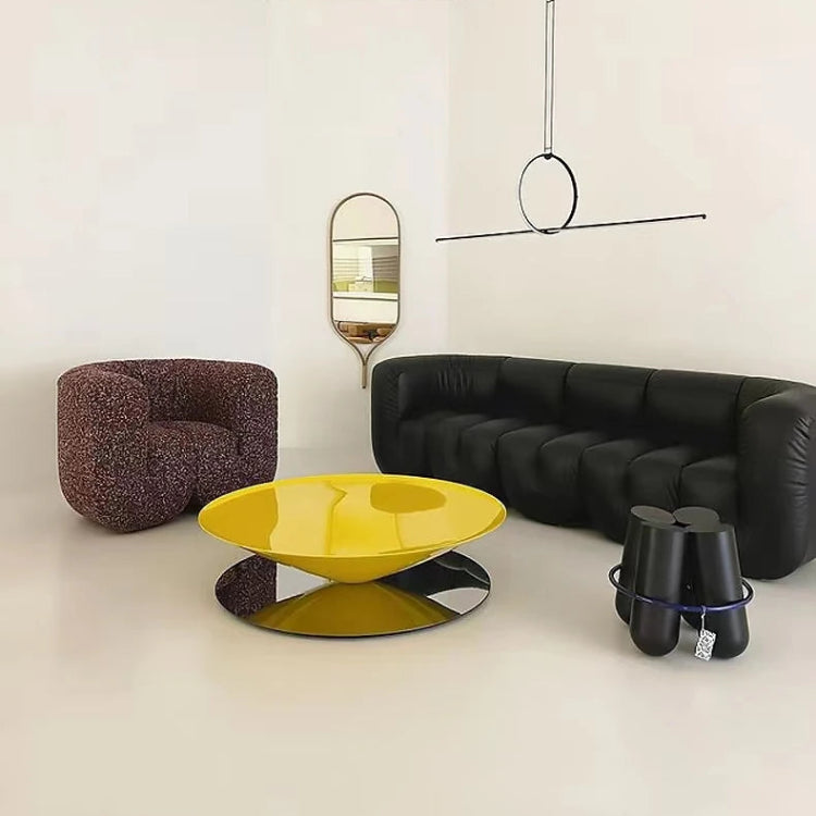 モダンステンレスGFRPセンターテーブル|洗練されたデザインで魅力的なリビング空間を演出 fyeyj-5213