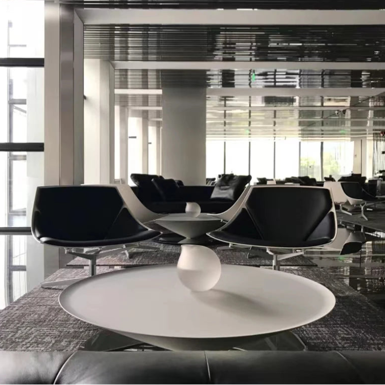 モダンステンレスGFRPセンターテーブル|洗練されたデザインで魅力的なリビング空間を演出 fyeyj-5213