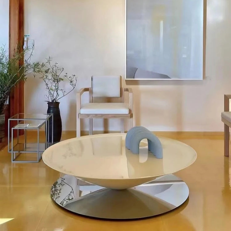 モダンステンレスGFRPセンターテーブル|洗練されたデザインで魅力的なリビング空間を演出 fyeyj-5213