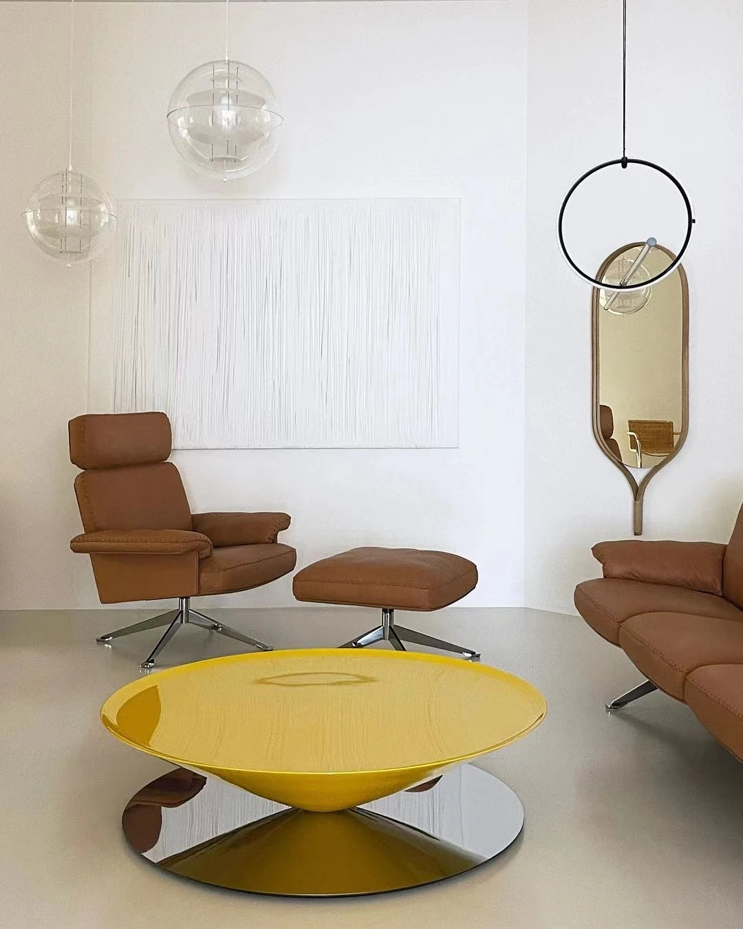 モダンステンレスGFRPセンターテーブル|洗練されたデザインで魅力的なリビング空間を演出 fyeyj-5213