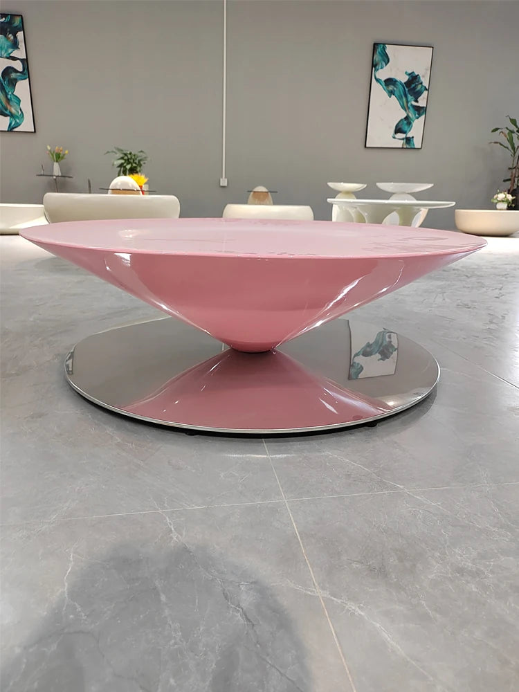 モダンステンレスGFRPセンターテーブル|洗練されたデザインで魅力的なリビング空間を演出 fyeyj-5213