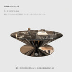 モダン大理石センターテーブル - ステンレスベースでエレガントなリビング空間を演出 fyeyj-5214