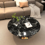 モダン大理石センターテーブル - ステンレスベースでエレガントなリビング空間を演出 fyeyj-5214