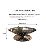 モダン大理石センターテーブル - ステンレスベースでエレガントなリビング空間を演出 fyeyj-5214