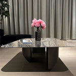 大理石とステンレスのセンターテーブル - モダンデザインでリビングに洗練された雰囲気を演出! fyeyj-5216