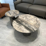 大理石とステンレスのセンターテーブル - モダンデザインでリビングに洗練された雰囲気を演出! fyeyj-5216