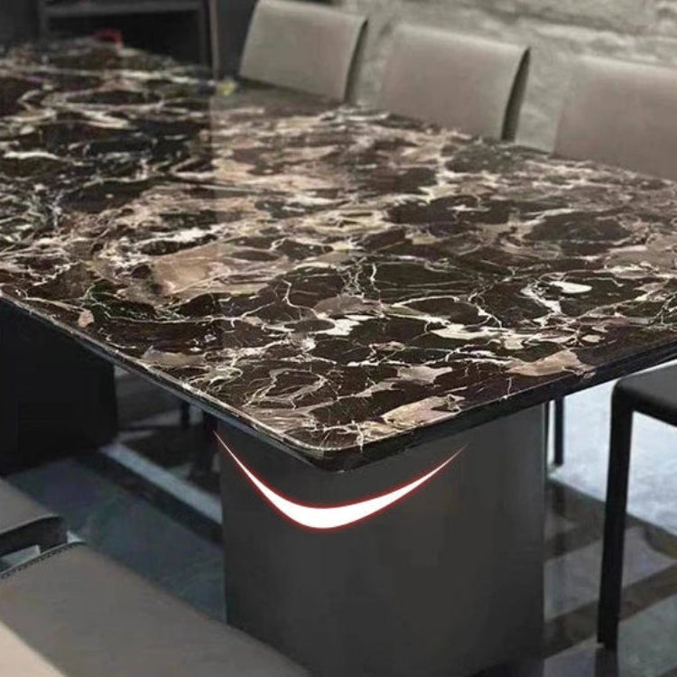 モダン大理石テーブル ステンレス脚付き 高級感あふれるダイニングテーブル fyeyj-5217