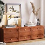 重厚感あふれる無垢材キャビネット|おしゃれインテリアを演出 fyf-2224