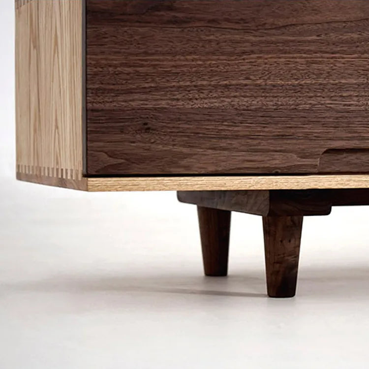 レッドオーク&ウォールナットのテレビ台 - シンプルで高級感あふれるデザイン fyf-2225