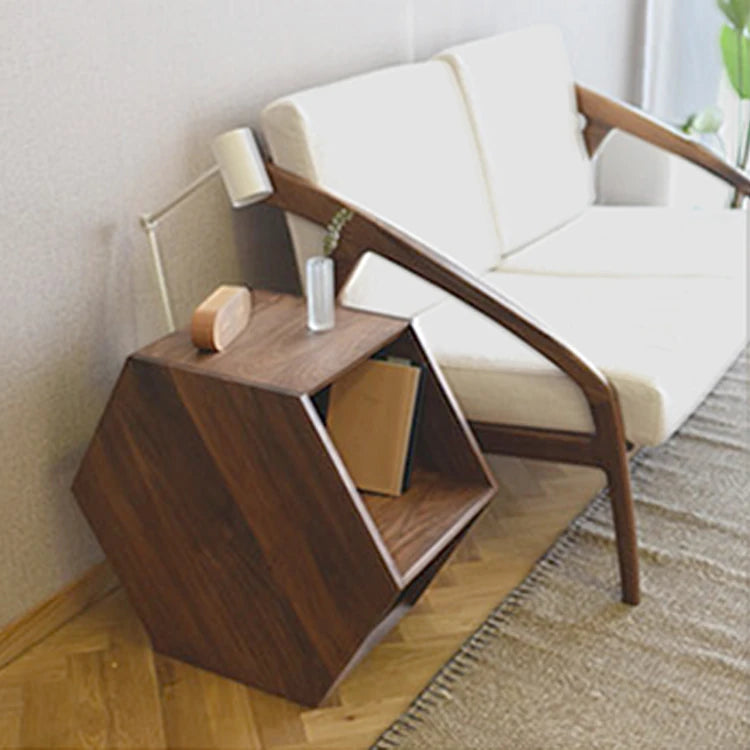 北欧風ヘキサゴンセンターテーブル|パインアッシュ材使用 fyf-2226