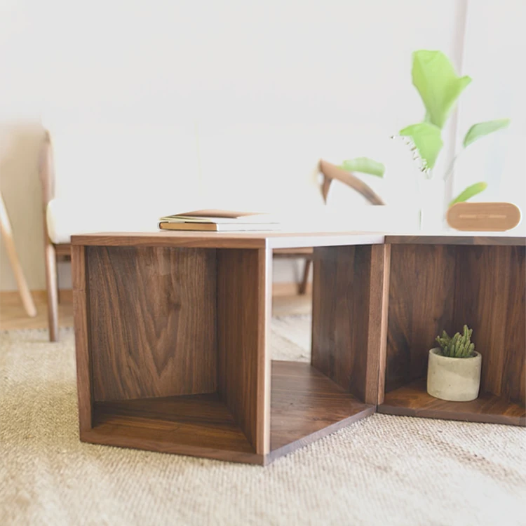 北欧風ヘキサゴンセンターテーブル|パインアッシュ材使用 fyf-2226