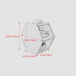 北欧風ヘキサゴンセンターテーブル|パインアッシュ材使用 fyf-2226