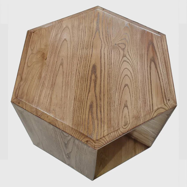北欧風ヘキサゴンセンターテーブル|パインアッシュ材使用 fyf-2226