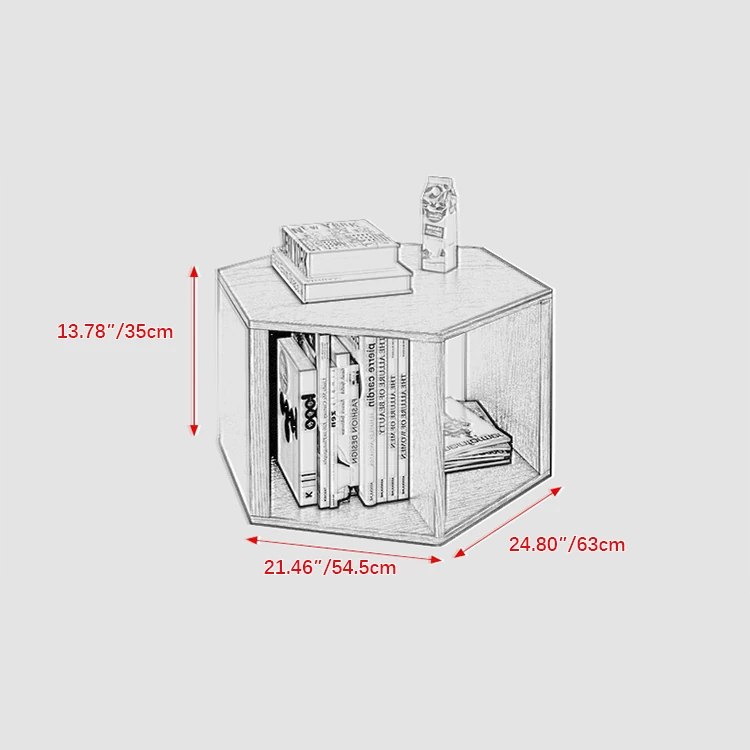 北欧風ヘキサゴンセンターテーブル|パインアッシュ材使用 fyf-2226
