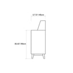 パイン&ウォールナット製ガラスキャビネット|スタイリッシュ収納の選択肢! fyf-2228