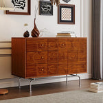 高級感溢れる無垢材キャビネット|デザインと収納力でお部屋を格上げ fyf-2231