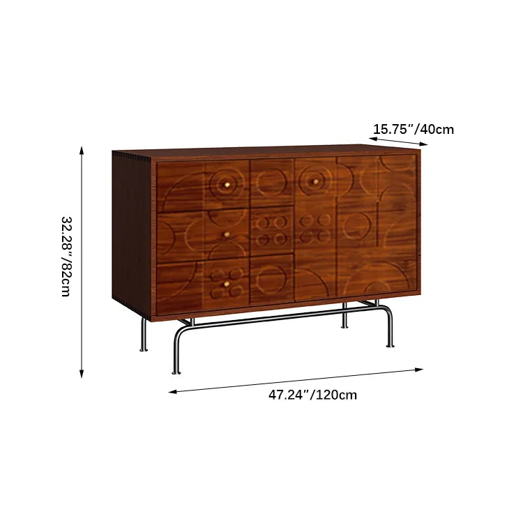 高級感溢れる無垢材キャビネット|デザインと収納力でお部屋を格上げ fyf-2231