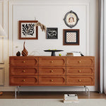 スタイリッシュな無垢材キャビネット|モダンデザイン収納家具 fyf-2236