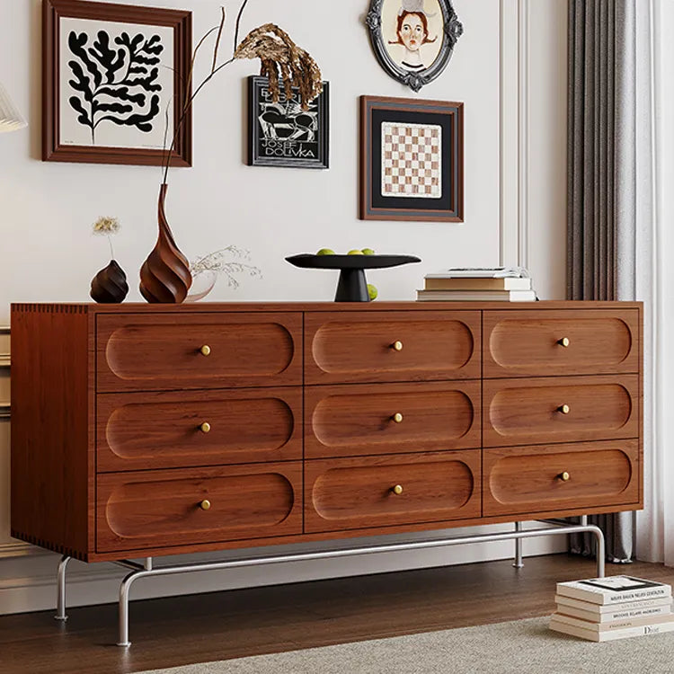 スタイリッシュな無垢材キャビネット|モダンデザイン収納家具 fyf-2236