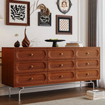 スタイリッシュな無垢材キャビネット|モダンデザイン収納家具 fyf-2236