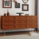 スタイリッシュな無垢材キャビネット|モダンデザイン収納家具 fyf-2236