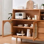 パインとチェリー材のガラスキャビネット|洗練されたデザインでおしゃれな空間に fyf-2243