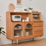 パインとチェリー材のガラスキャビネット|洗練されたデザインでおしゃれな空間に fyf-2243