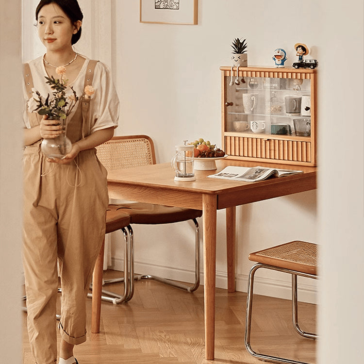 【高品質】オーク チェリー材 テーブル|エレガントなデザイン fyg-654